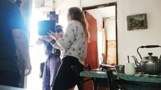 Housewife Exposes Herself to Technical Service and Witnesses Intense Sexual Encounter mXm.SEX homemade clip panties pussy sex hard