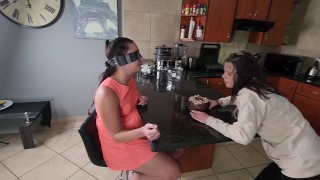 Pranking Best Friend with Ass Cake and Piss on Her Birthday (Femdom) mXm.SEX homemade scene face